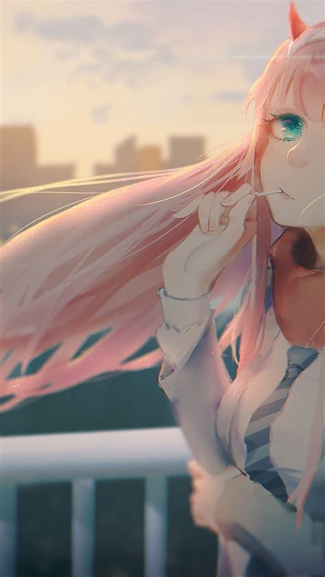 Download 1080x1920 Zero Two Darling In The Franxx Pink