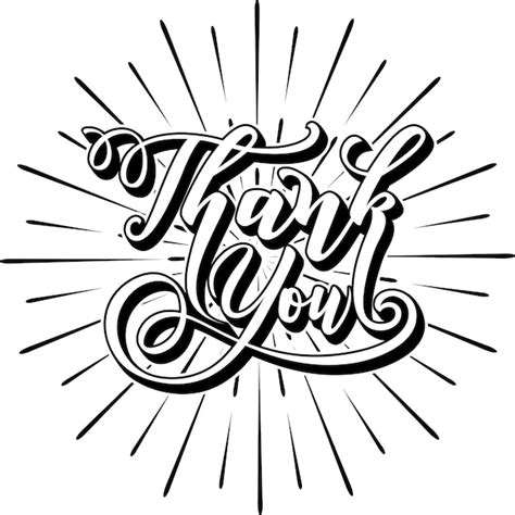 Premium Vector Thank You Hand Lettering
