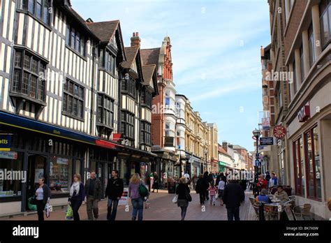 Ipswich Town Centre Shopping County Town Of Suffolk East Anglia Stock