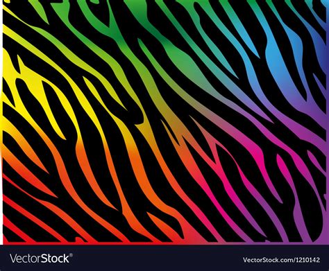 Rainbow Zebra Background Royalty Free Vector Image