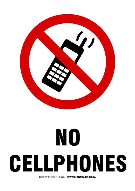 No Mobile Phone Signs Poster Template