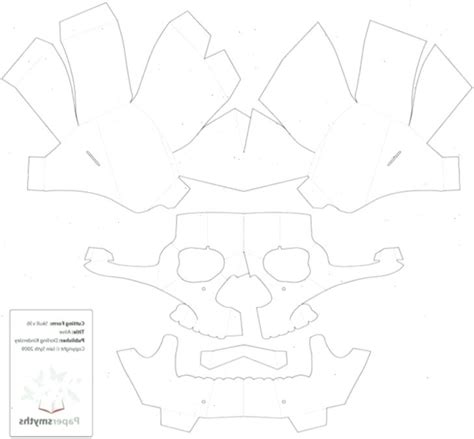 Printable 3D Paper Skull Template - Printable Word Searches