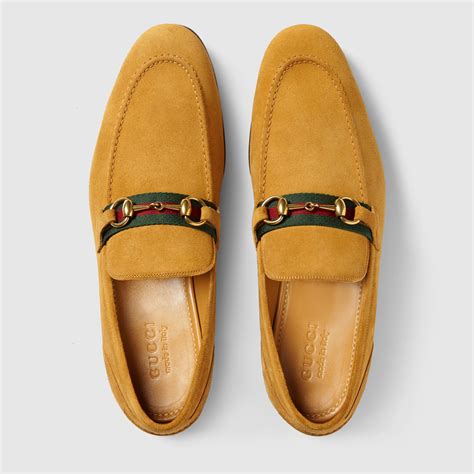 Gucci Men Horsebit Suede Loafer With Web 322500cma407761
