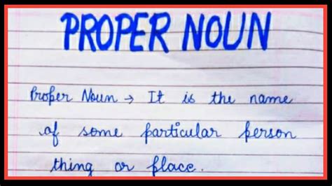 What Is Proper Noun In English Definition Of Proper Noun In English