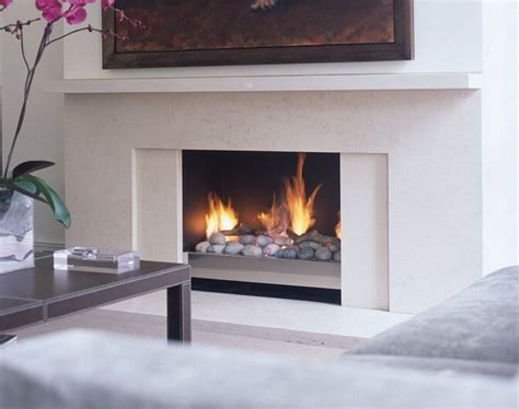 London Private Residence Monolithic Limestone With Flush Hearth