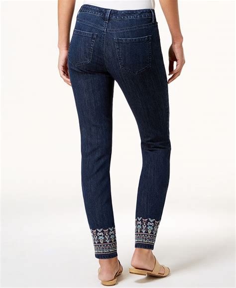 Charter Club Bristol Skinny Embroidered Ankle Jeans Created For Macys