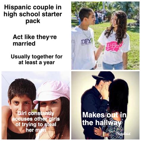 hispanic couple in high school starter pack r starterpacks starter packs know your meme