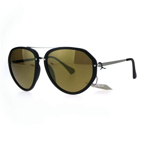 Mens Retro Designer Racer Plastic Metal Double Rim Aviator Sunglasses Ebay
