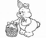 Rabbit Easter Coloring Template Templates Pages Colouring Shape sketch template