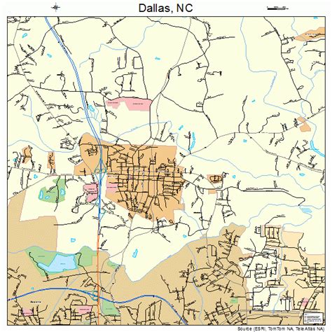 Dallas North Carolina Street Map 3716180