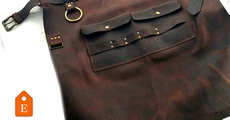 Leather Apron Woodworker S Super Deluxe Pockets With Brass Etsy