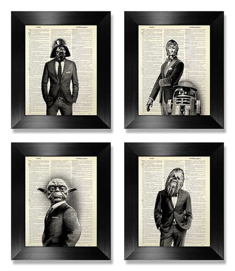 Set Of 4 Star Wars Wall Art Geek T Ideas
