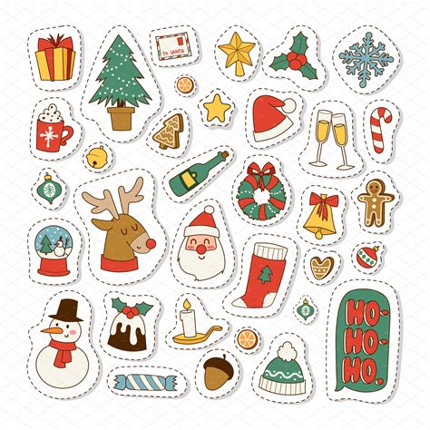 Christmas Icons Vector Symbols Decorative Illustrations ~ Creative Market