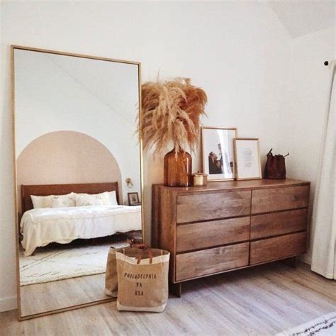 Nightstands & bedside tables : Metal Frame Oversized 78" Floor Mirror, Antique Brass in ...