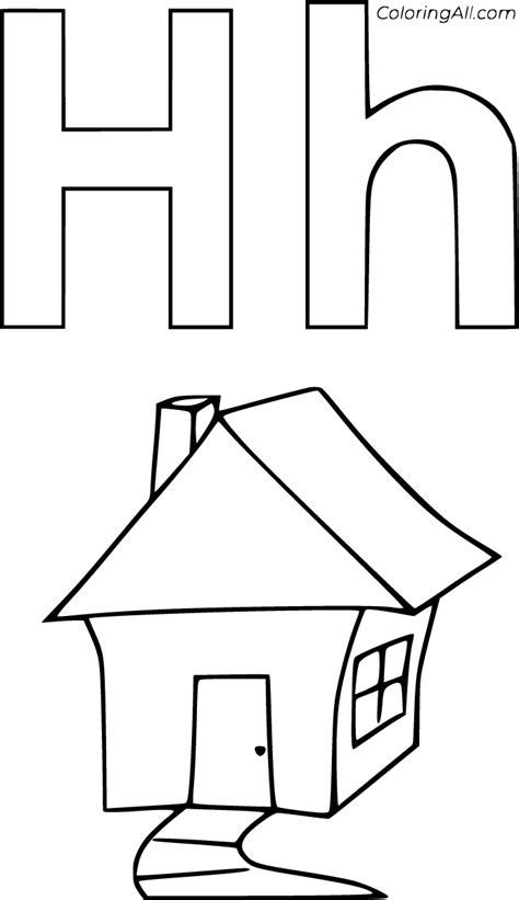 Letter H Coloring Pages Coloringall