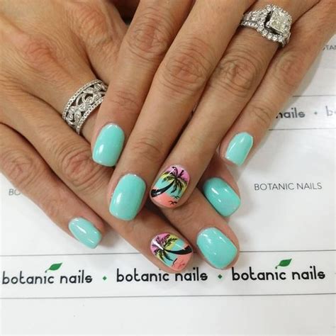 Uñas De Moda 15 Estilos De Uñas Hawaiana Palm Tree Nails Botanic