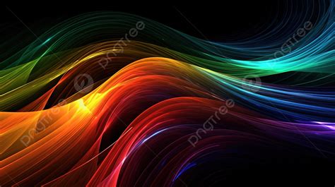 Fractal Rainbow Lines Abstract 3d Rendered Background Fractal Dynamic