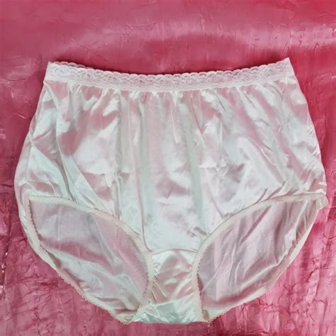 vtg sheer panties shiny silky nylon gusset w lace 8 xl sissy sexy granny panty 16 90 picclick