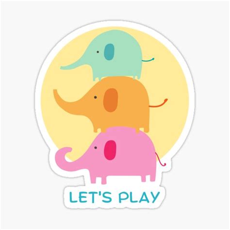 Cheerful Elephant Sticker For Sale By Mrhanki Redbubble