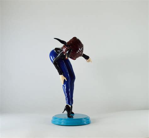 Funny Erotic Figurine Sexy Girl In Blue Skinny Jeans Jacket Etsy