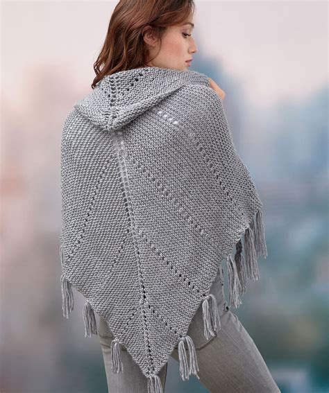 Free Knitting Pattern For A Hoodie Shawl Knitting Bee