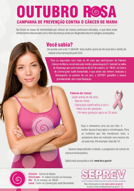Blog O Radar Indaiatuba Seprev Realiza Campanha De Preven O Contra O C Ncer De Mama Em Outubro