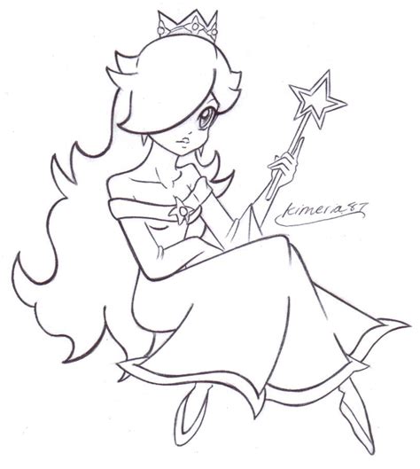 Permission to color it granted ! Free Coloring Pages To Print Of Rosalina From Mario ...