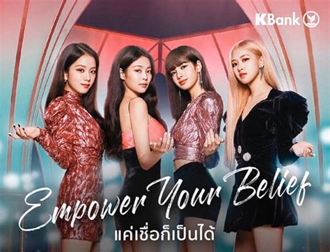 Blackpink For Kbank Thailand Endorsement Commercial Black Rosa Foto