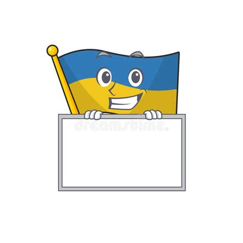 Grando Con La Caricatura Ucraniana De La Bandera Aisló A La Mascota