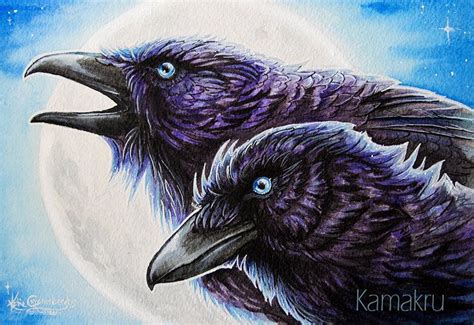 Two Ravens Katie Croonenberghs Fantasy Art Illustrations Fantasy