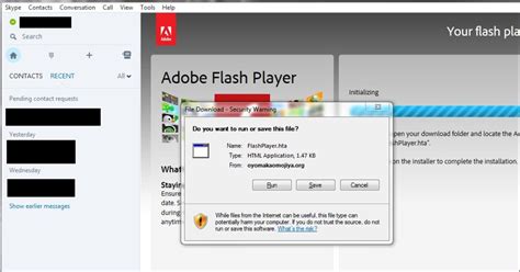 Gefälschtes Flash Update In Skype Installiert Schadsoftware