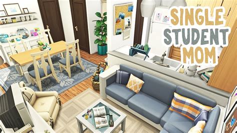 Single Student Mom Apartment 👩‍👧 The Sims 4 Apartment Renovation