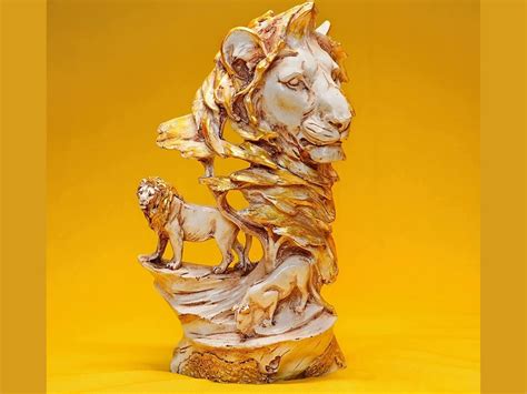 lion head sculpture detroit lions lion statue lion mane etsy