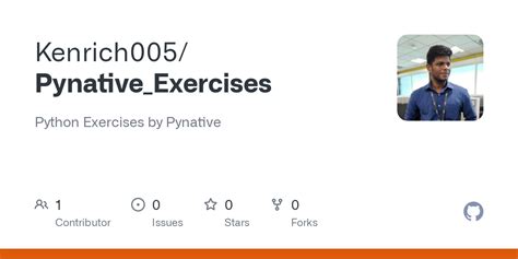 Github Kenrich005pynativeexercises Python Exercises By Pynative