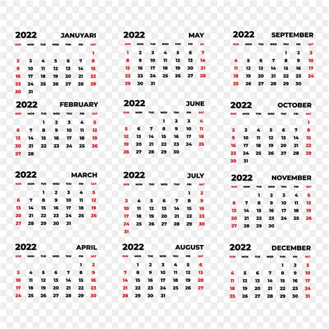 Calendário 2022 Png Png Design De Calendário Formato Png 2022