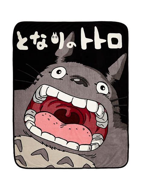 Studio Ghibli My Neighbor Totoro Throw Blanket Hot Topic My Neighbor Totoro Totoro Studio