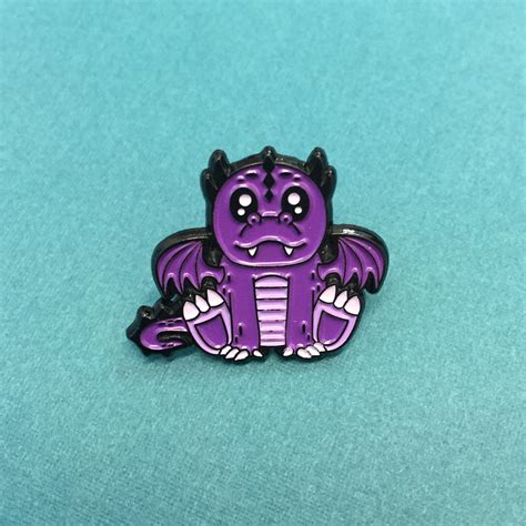 Purple Dragon Soft Enamel Pin Etsy