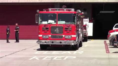 Long Beach Fire Dept Engine 1 And Rescue 1 Youtube