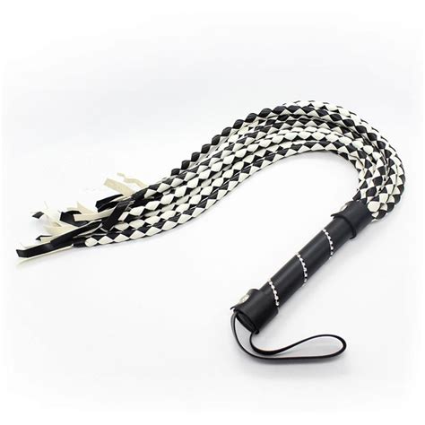 Sexy Toys 2017 Diamond Handle Sexy Whip Black And White Pu Leather Lash