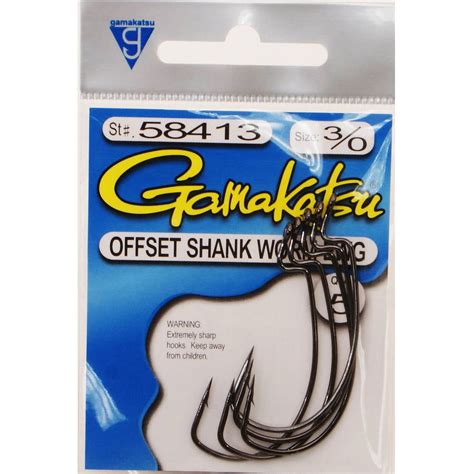 20 BLUED OFFSET SHANK Sz 3 0 Worm Hooks Offset Shank Worm Hooks 3 0