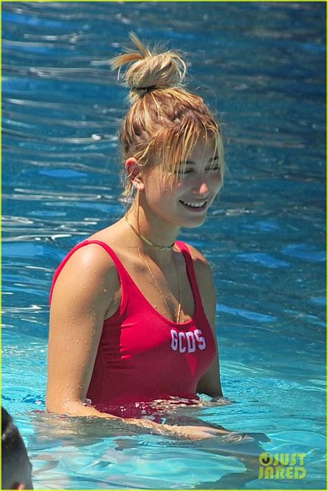 hailey baldwin has some pool time in miami photo 983218 photo gallery just jared jr