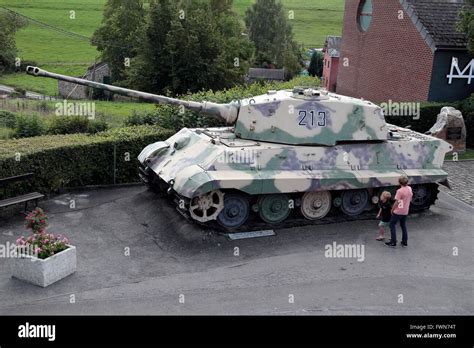 A German King Tiger Tiger Ii Tank In La Gleize Belgium Stock Photo