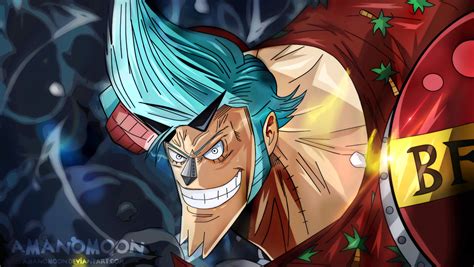 Ultra Hd One Piece Blue Haired Franky By Amanomoon