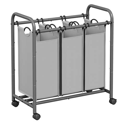 Buy SONGMICS Rolling Laundry Sorter, Laundry Basket with 3 Removable