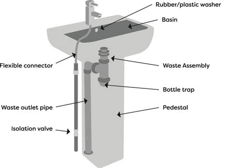 A Diagram Of A Pedestal Basin How To Fit A Bathroom Sink In 2020