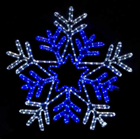 Led Snowflake With Blue Center Blue And White Lights Blue Christmas