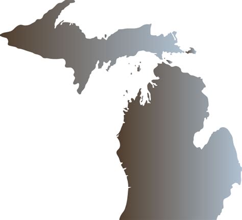 Michigan Outline With Great Lakes Clip Art at Clker.com - vector clip png image
