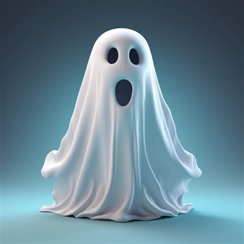 Premium Ai Image 3d Ghost Character Collection Of Spooky