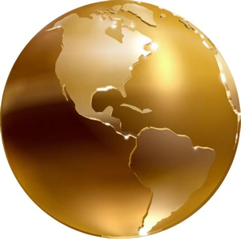 ⭐️426 Globo Terráqueo En Dorado Gold Globe Gold Aesthetic Shades Of