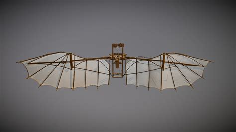 Leonardo Da Vinci Wings Reconstruction Scan Wip Buy Royalty Free 3d